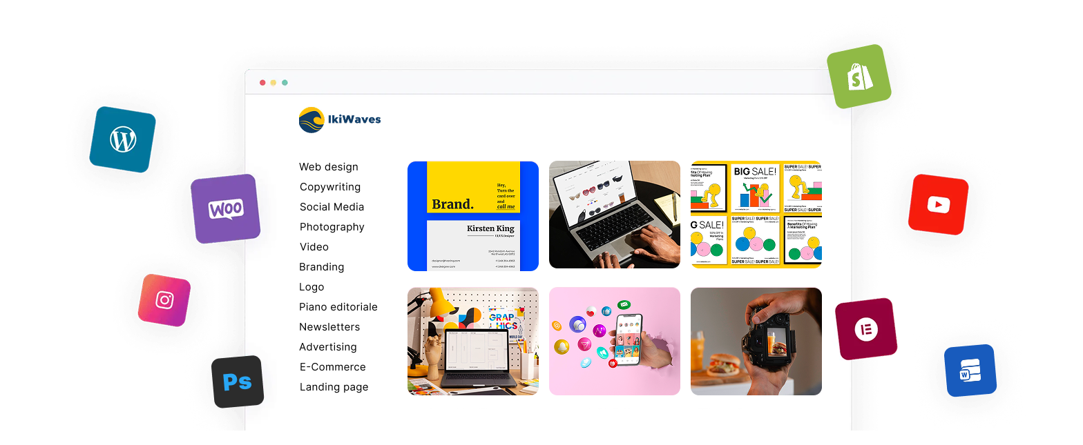 immagine siti web, grafica, social media ikiwaves